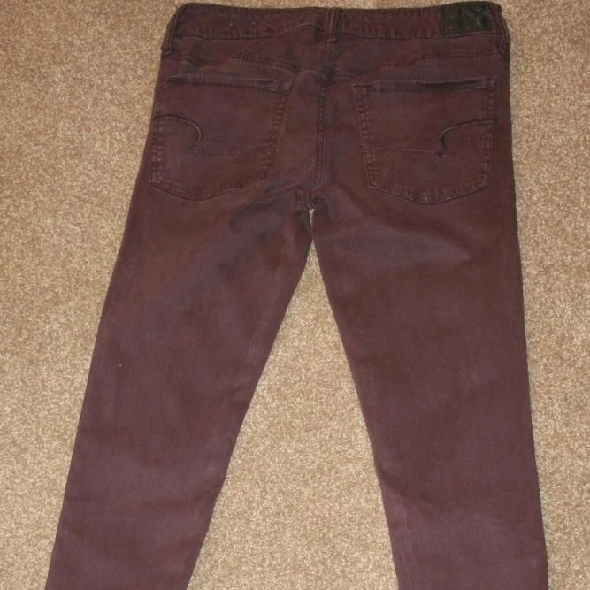 AMERICAN EAGLE Jeans 6 Jegging 28 x 28 1/2 Super Stretch Dark Purple (3)