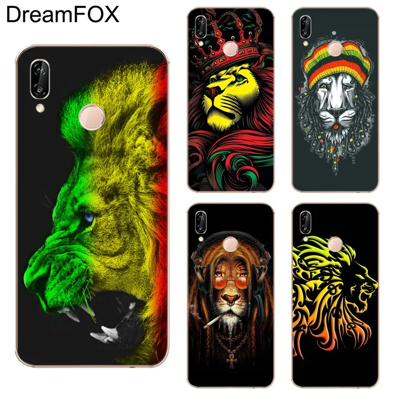 DREAMFOX K167 раста Лев Мягкие TPU силиконовый чехол для huawei Honor 6A 6C 7X9 10 P20 Lite pro P Smart |