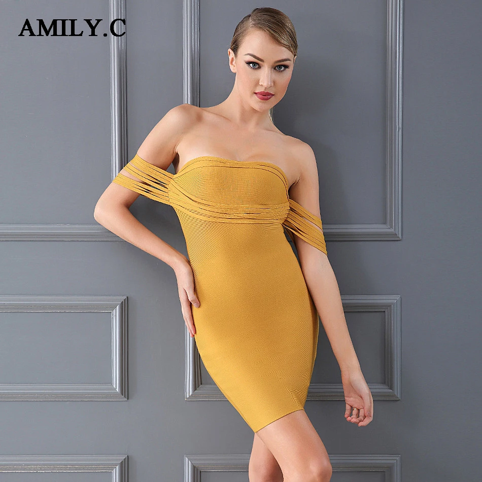Adyce-2018-Sexy-Mulheres-Bandage-Vestido-Chic-Yellow-Off-The-Shoulder-Bodycon-Vestido-Ocasional-Vestidos-de (1)_