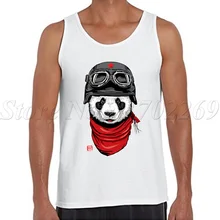 Мужская майка с животным принтом без рукавов счастливый авантюрист панда майка для занятий бодибилдингом майка для фитнеса рубашка
