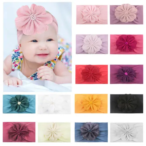 

Baby Headwear Kid Girl Baby Headband Toddler Lace Bow Flower Hair Band Accessories Headwear