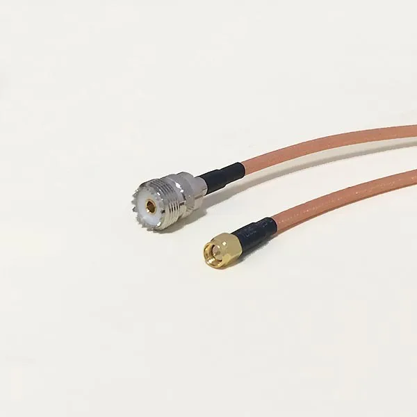 Высококачественные низкие-Затухание UHF Женский Джек SO239 переключатель SMA штекер косички кабель RG142 50 см 20 "адаптер