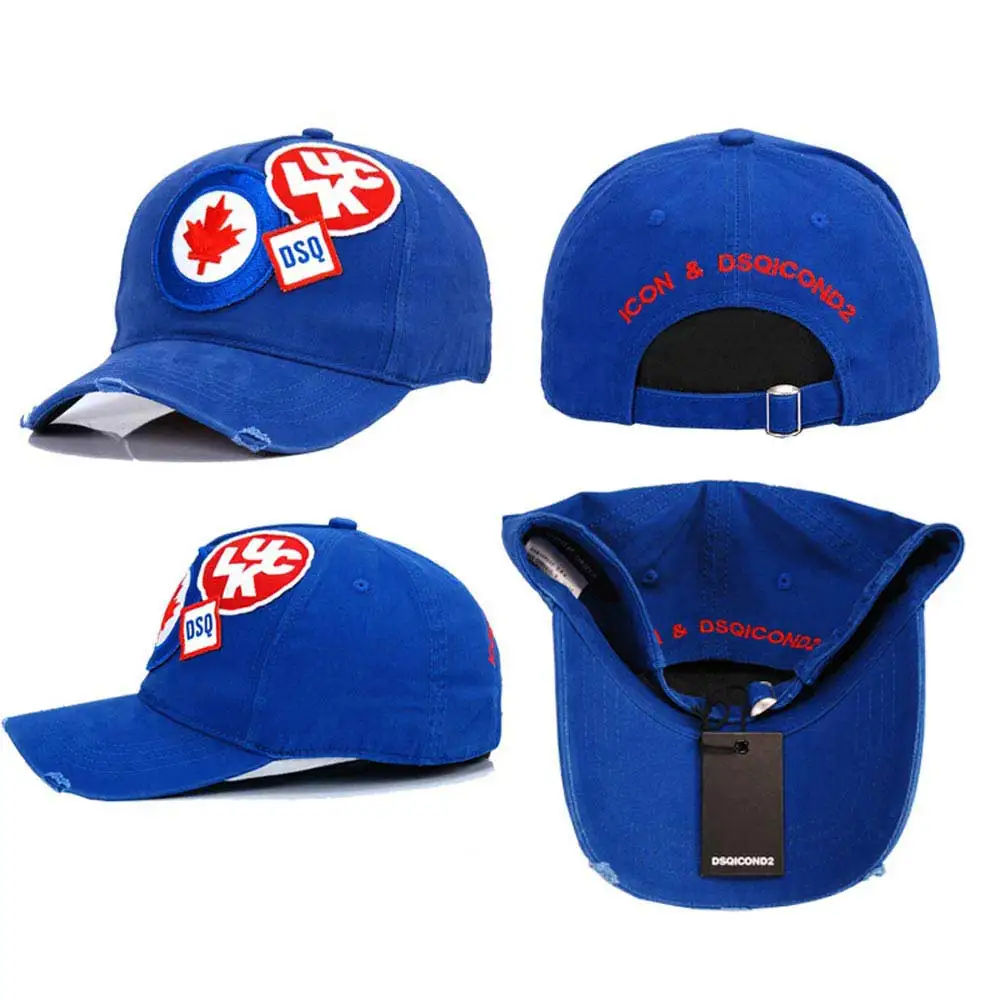 Бейсбольная кепка Casquette забавная Мужская Черная из хлопка буквы DSQ Homme шапки для