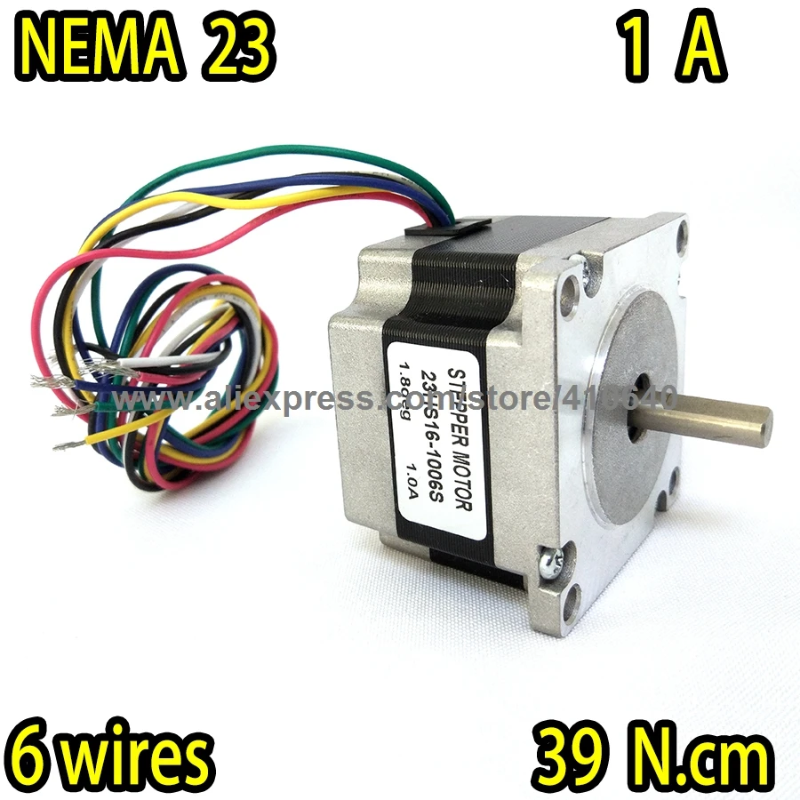 

Free Shipping! high torque step motor 23HS16-1006S Nema 23 with 1.8 deg 1A 39 N.cm and unipolar 6 lead wires Super Sales!