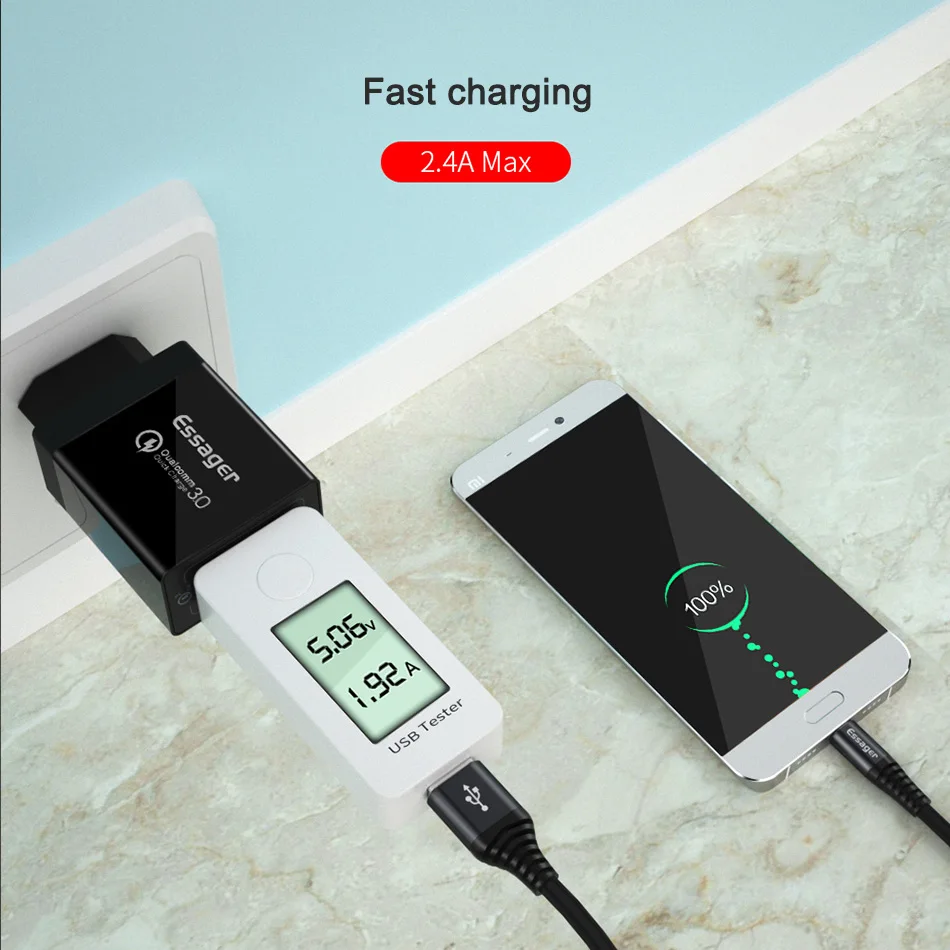 Essager Тип usb C кабель для Xiaomi mi 9 8 mi 9 mi 8 huawei P20 lite samsung S10 S9 быстрой зарядки USBC Тип-c кабель USB-C Зарядное устройство