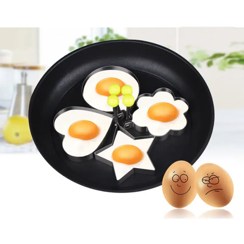 

2019 Newest Hot Fried Egg Pancake shaper Stainless Steel Shaper Mould Mold Kitchen Rings Heart