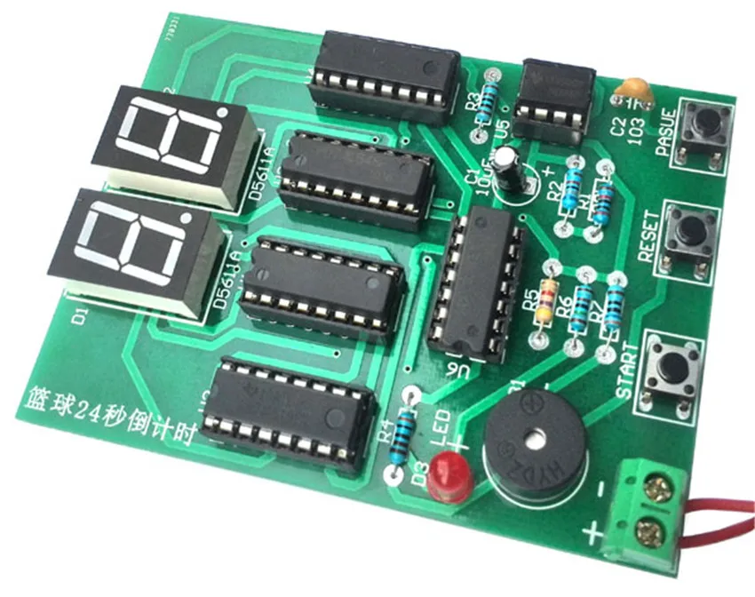 DIY suite Counter Three buttons Match 24 Second countdown circuit 2
