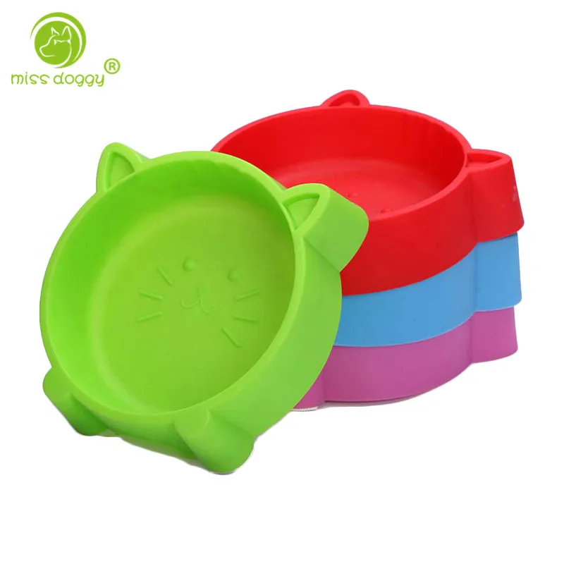 Lovely Cartoon Kitten Shape Pet Dog Bowls High Quality Strong Durable Feeder Tools for Small Dogs Practical Puppy Accessories10E | Дом и сад