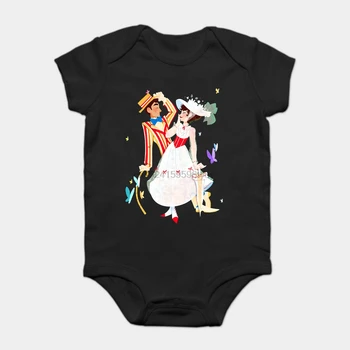 

Baby Onesie Baby Bodysuits kid t shirt 100% Cotton Custom Printed Jolly Holiday - Mary Poppins