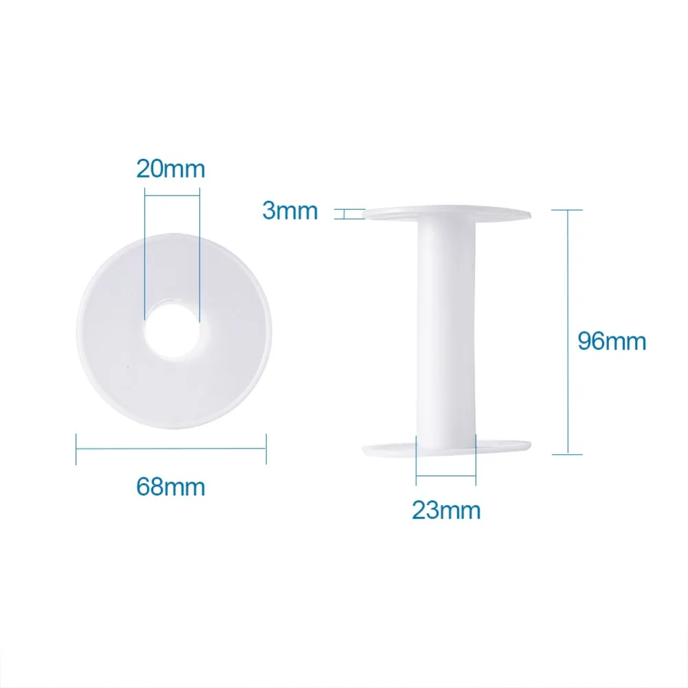 50 шт. 67x96 мм пластиковые пустые катушки для проволоки дома швейная машина нить струнные катушки аксессуары ручной работы, белый