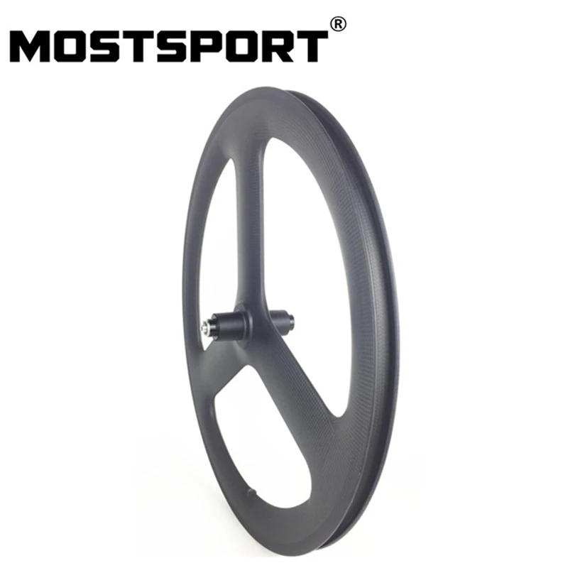 Top 20inch 451 Tri Spoke Carbon Wheels For Folding Bike Front Wheels 2