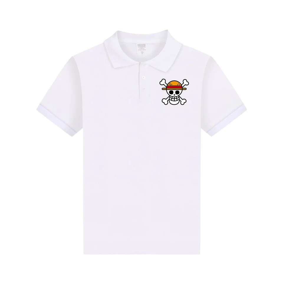 

WEJNXIN New Sale Japan Anime One Piece Mugiwara Skull Print Men Polo Shirt High Quality Short Sleeve Shirts Brand Clothing
