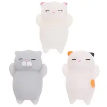 Kawaii Finger Squishy Toy Cute Cat Mini Squeeze Stretchy Animals Healing Stress Ball Doll Toy Kids Adults Stress Relief Toy Gift
