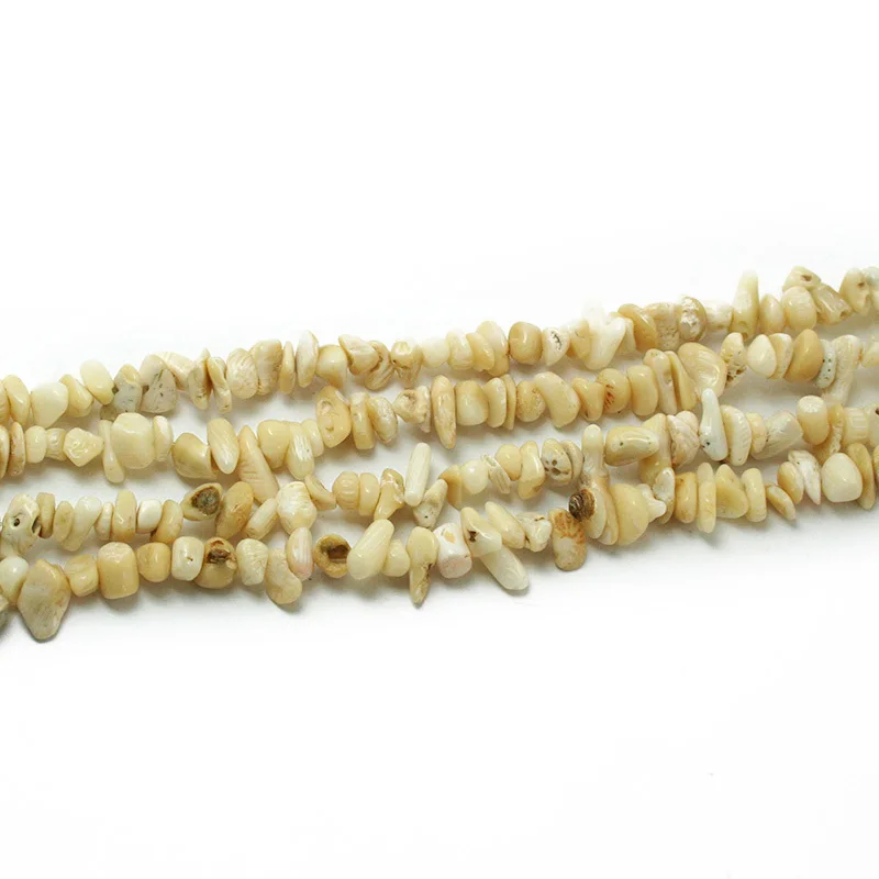 

Chips Beads Freeform White coral gravel Bead,Natural Stone Fashion Jewelry Beads Jewelry Making Diy Bracelet Strand 34"BTB733-14
