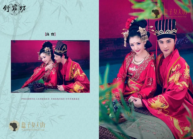 Китай любовника, пары Hanfu Love Story пустыни муж и жена костюм красивые Hanfu актер и актриса