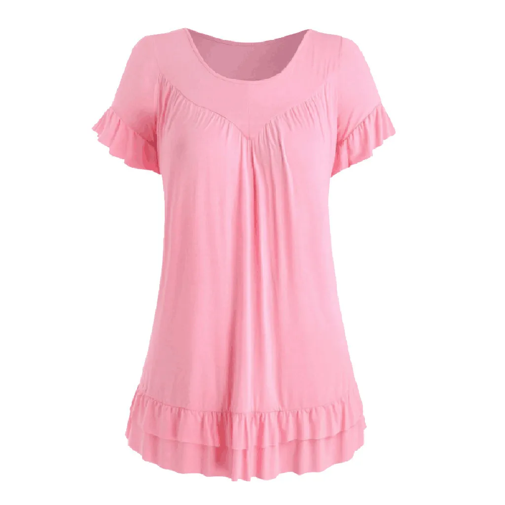 

Shirt women Fashion Short Butterfly Sleeve Womens top and blouses Fashion Ladies Tunic blusas mujer de moda 2019