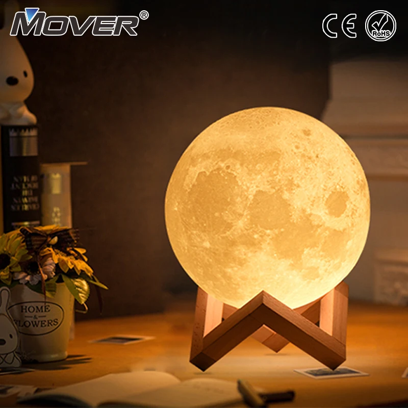 

Moon Lamp 20cm 18cm 15cm Colorful Change Touch USB Led Night Light Home Decor Creative Gift