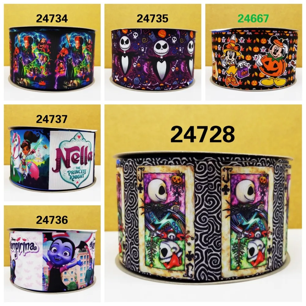

Cartoon printed grosgrain ribbon ,satin ribbon 10 yards . 24667-