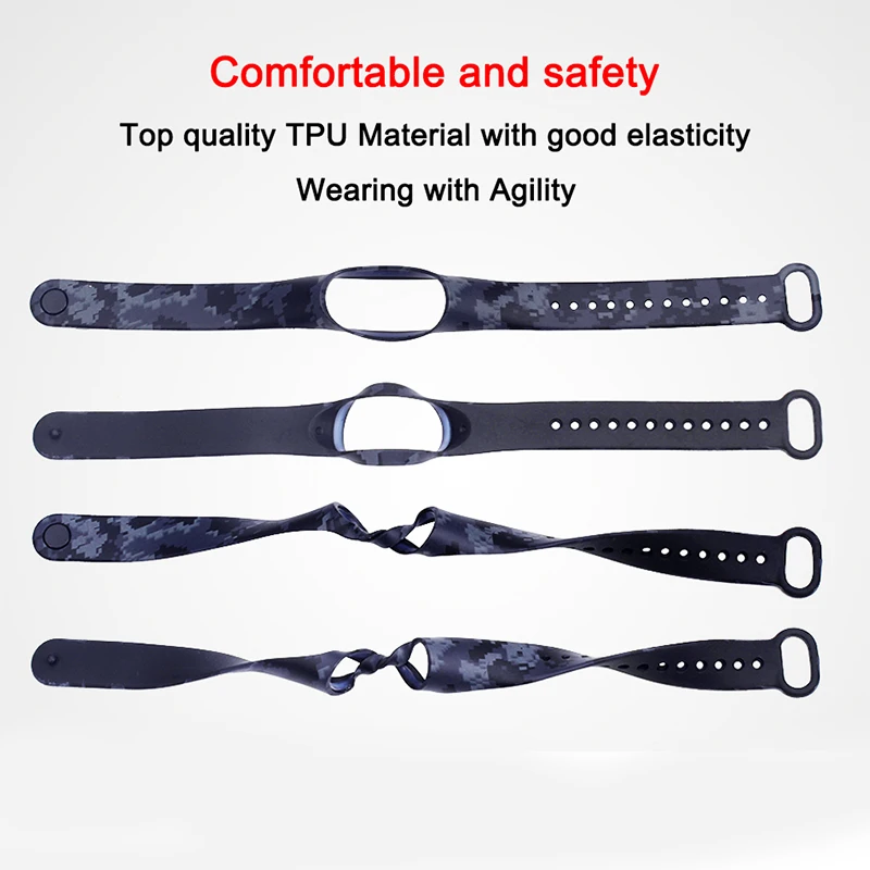 BOORUI mi band 4 strap silicone miband 4 global accessories sports wrist strap replacement for xiaomi mi band 4 smart bracelets