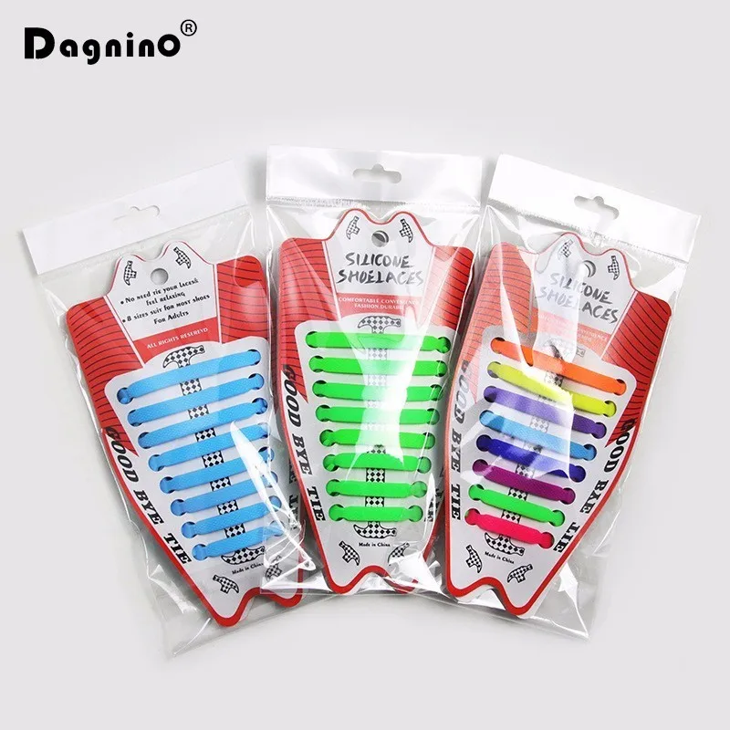 DAGNINO 16 шт./компл. Новые Детские Силиконовые кроссовки без завязывания ленивые