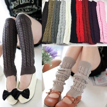 Naiveroo/женские гольфы для девочек, вязаные зимние гетры, однотонные повседневные теплые длинные носки, 40 см, 10 цветов