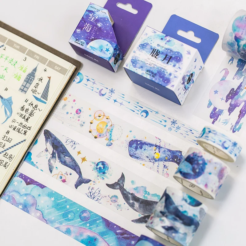 

Ocean Interstellar Washi Tape 1 Roll/set Stikcer Tape Decorative DIY Planner Bullet Journal Scrapbook Masking Tape