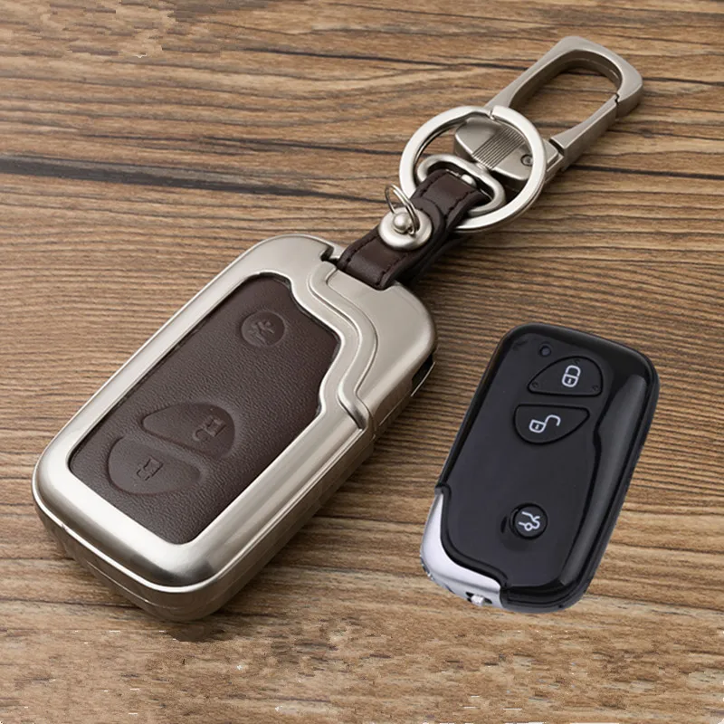 Fashion Zinc Alloy+Leather Car Styling Key Cover Case for Lexus RX IS ES NX GS GX LX 300 330 350 200 250 270 470 570 450H CT200H