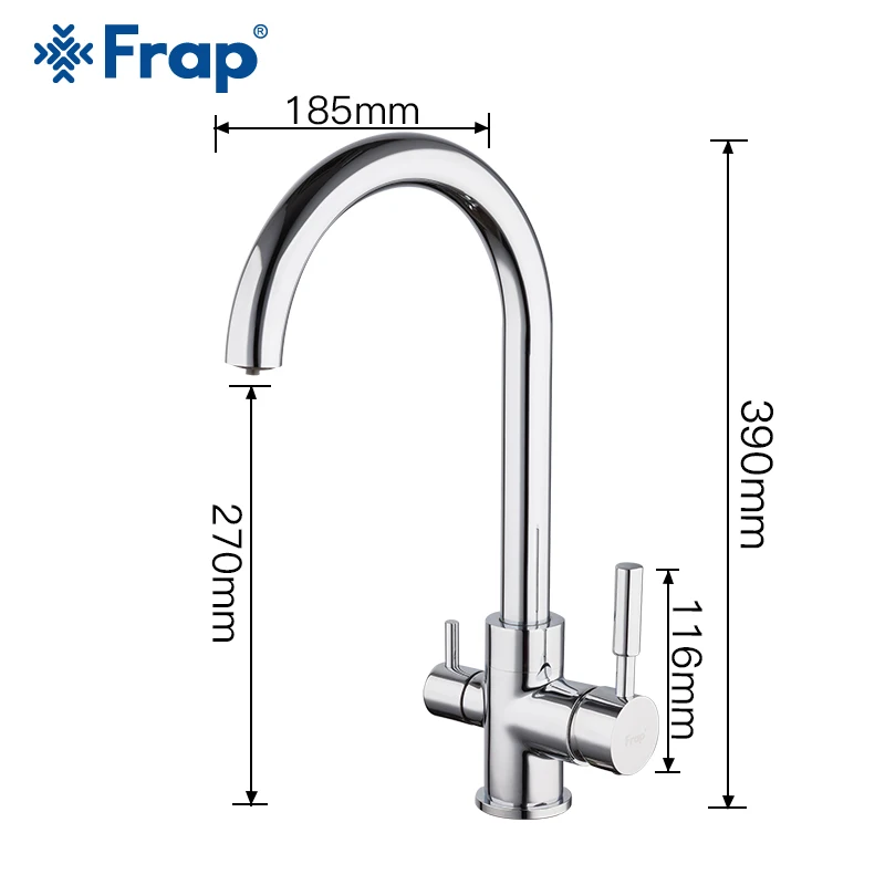  FRAP Kitchen Faucet contemporary chrome plated filter drinking water faucet kitchen sink faucet col - 32969657666