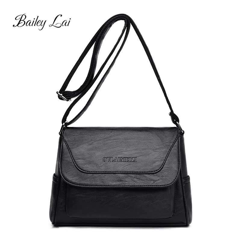 

BAILEY LAI Women's PU Leather Flap Sling bag For Women Shoulder Crossbody Bags for Girls Messenger Bags for women 2019 Bag