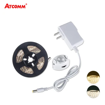 

1M-5M Waterproof LED Night Lights PIR Motion Sensor Under Cabinet Light 2835 DC 12V Power Supply Motion Activated LED Strip