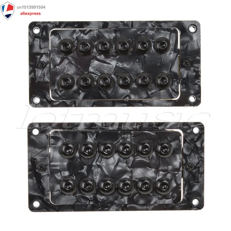 

1 Pair Guitar Humbucker Pickups Double Coil Pickup Set Invader Type Black Pearl