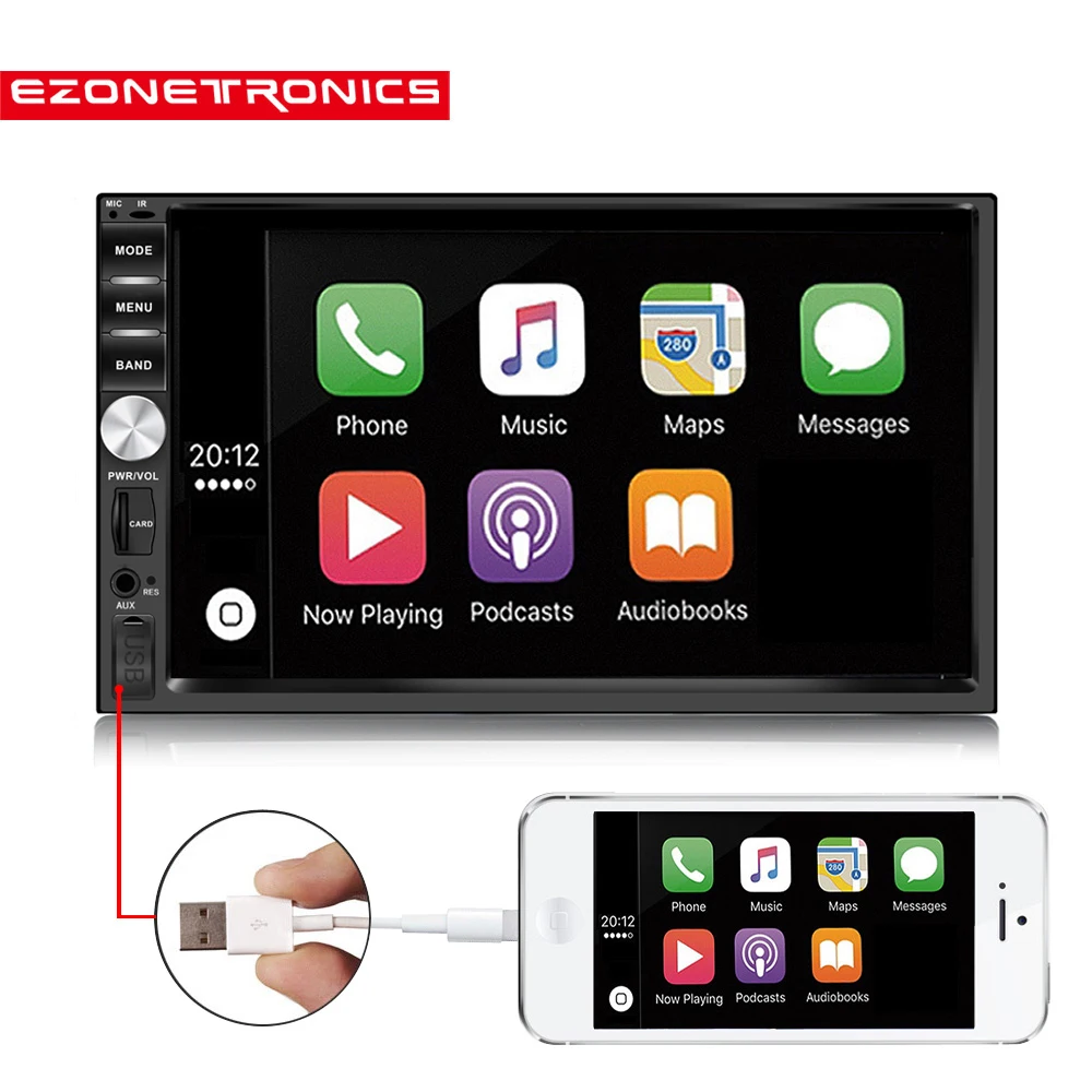 Универсальный автомобильный (без DVD) Проигрыватель 2Din Авторадио carplay 7-дюймовое
