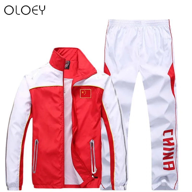 China tracksuit men women Olympic sport suit soccer tracksuit training sweatsuit mens sweat suits joggers outfits plus size
