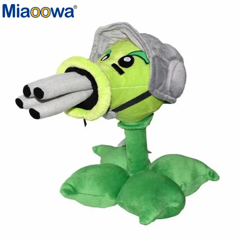 

Miaoowa 1pc 12inch 30cm Lovely Plant Vs Zombies PopCap Gatling Peashooter Plush Toys Kawaii Children Gift Cartoon Figure Dolls