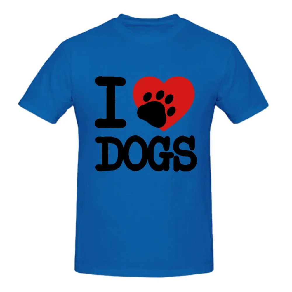 RTTMALL 100 Cotton Printed 3D I Love Dogs Geek Mens T shirts Unique