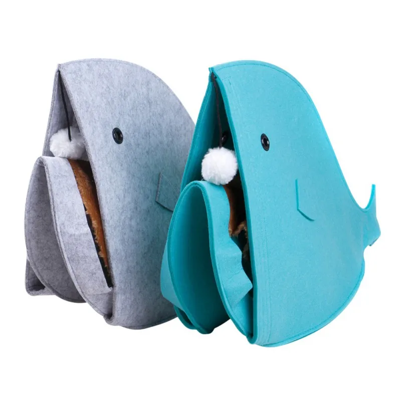 Foldable Dog House Mats Blankets Pet Product Supply Felt Shark Shape foldable-dog-house-mats-blankets-pet-product-supply-felt-shark-shape