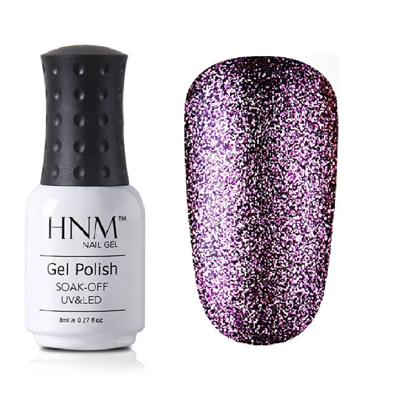 58006 HNM Bling UV светодиодный гель для ногтей 8 мл Блестящий Платиновый Гель-лак для ногтей впитывающийся полуперманентный долговечный Гель-лак - Цвет: 58006