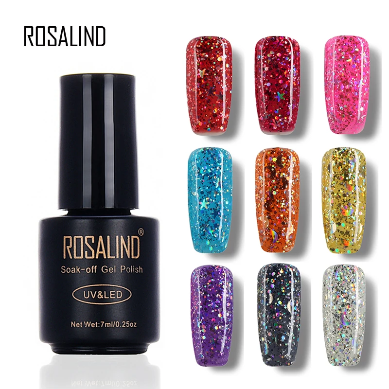 

New Arrival UV Gel Nail Manicure 7ml Diamond Glitter UV Nail Polish Sequins Gel Nail Good Quality Soak Off Gel Polish Nail Art