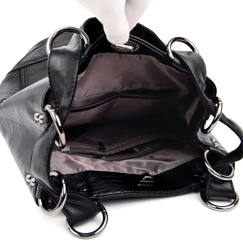 Женский рюкзак mochila feminina, повседневный многофункциональный женский кожаный рюкзак, женская сумка через плечо, сумка для путешествий