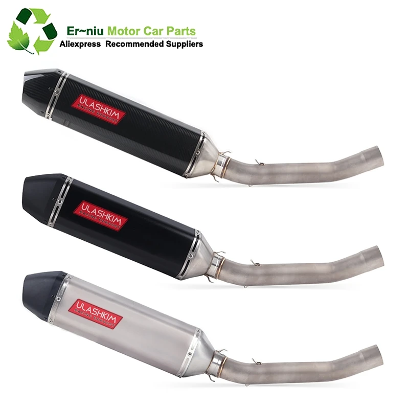 

Motorcycle Exhaust Muffler Full System Slip On Middle Link Pipe DB Killer For kawasaki Z750 Z 750