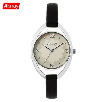 

Abrray Exquisite Womens Watch 3ATM Waterproof Watches Lady Quartz Wristwatch with PU Red/White/Black/Brown Color Band