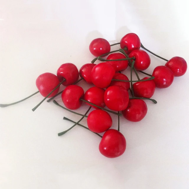 50Pcs 2017 New Artificial Fruits Simulation Cherry