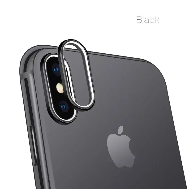 

50 PCS/lot Luxury Rear Camera Guard Circle Metal Lens Protector Case Cover Ring Bumper for Mobile iphone X lens Protection Ring
