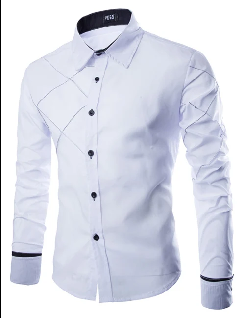 New font b Mens b font 2016 Famous Designer Solid Stripe Comfortable Trendy Stylish Male Dress