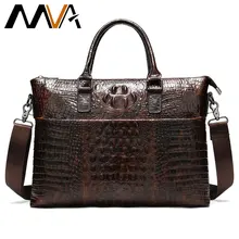 MVA Портфель Мужская сумка из натуральной кожи крокодиловая мужская сумка кожаная сумка для ноутбука Бизнес Офисные Сумки для мужчин сумка 14 дюймов 8854
