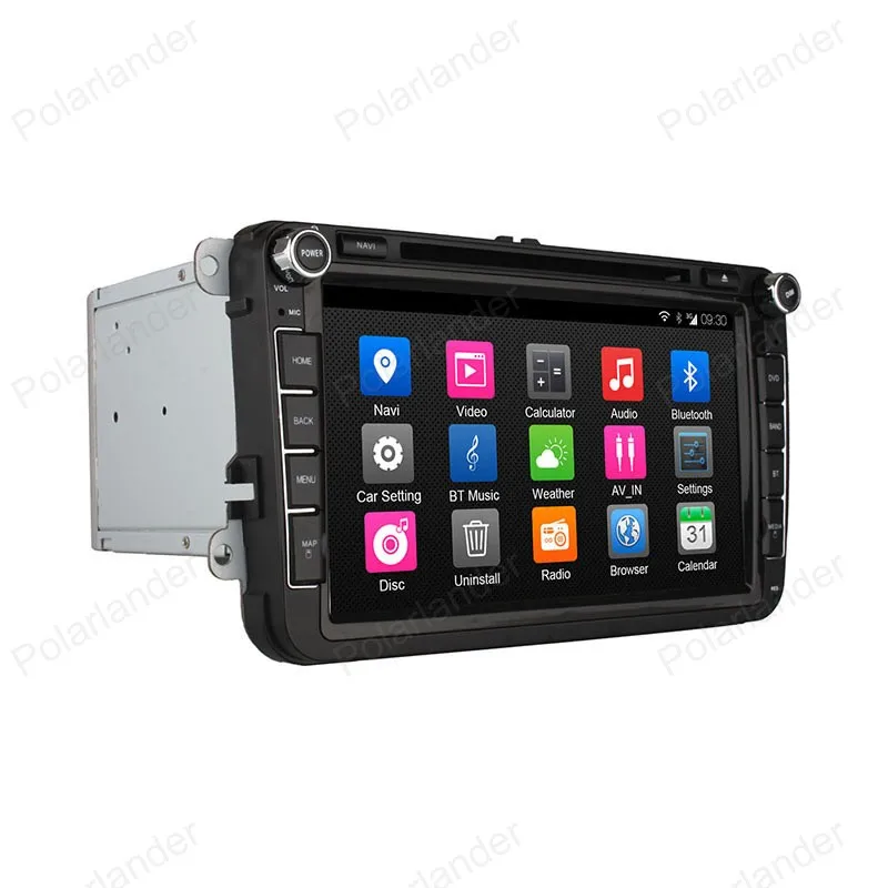 Top Android4.4 Car DVD radio For VW Golf 5 6 Polo Passat Jetta Tiguan Touran Skoda Octavia Seat wifi 3G BT GPS stereo 26