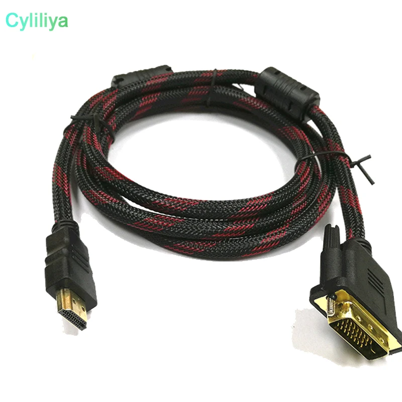 1080p (Full HD)/18 + 1 Контакт/24 k позолоченный кабель HDMI DVI 5 м для телевизионных игр