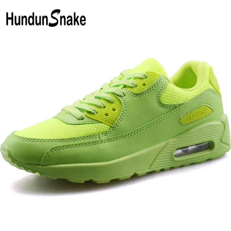 Hundunsnake Summer Sneakers For Men Running Shoes Sport Women Sports Shoes For Male Mesh Chaussure Homme 2019 Green Train B-039