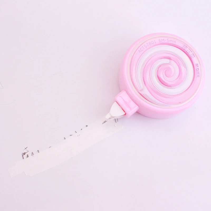 

6m*5mm Creative Candy Color Lollipop Correction Tape For Corrector Kids Gift Novelty Kawaii Stationery Office Material Escolar