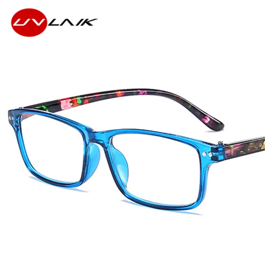 Blue UVLAIK Для мужчин, очки для чтения, Для женщин против усталости глаз, прозрачные очки маленькая Рамка для чтения очки 1,0 1,5 2,0 2,5 3,0 - Цвет оправы: Blue